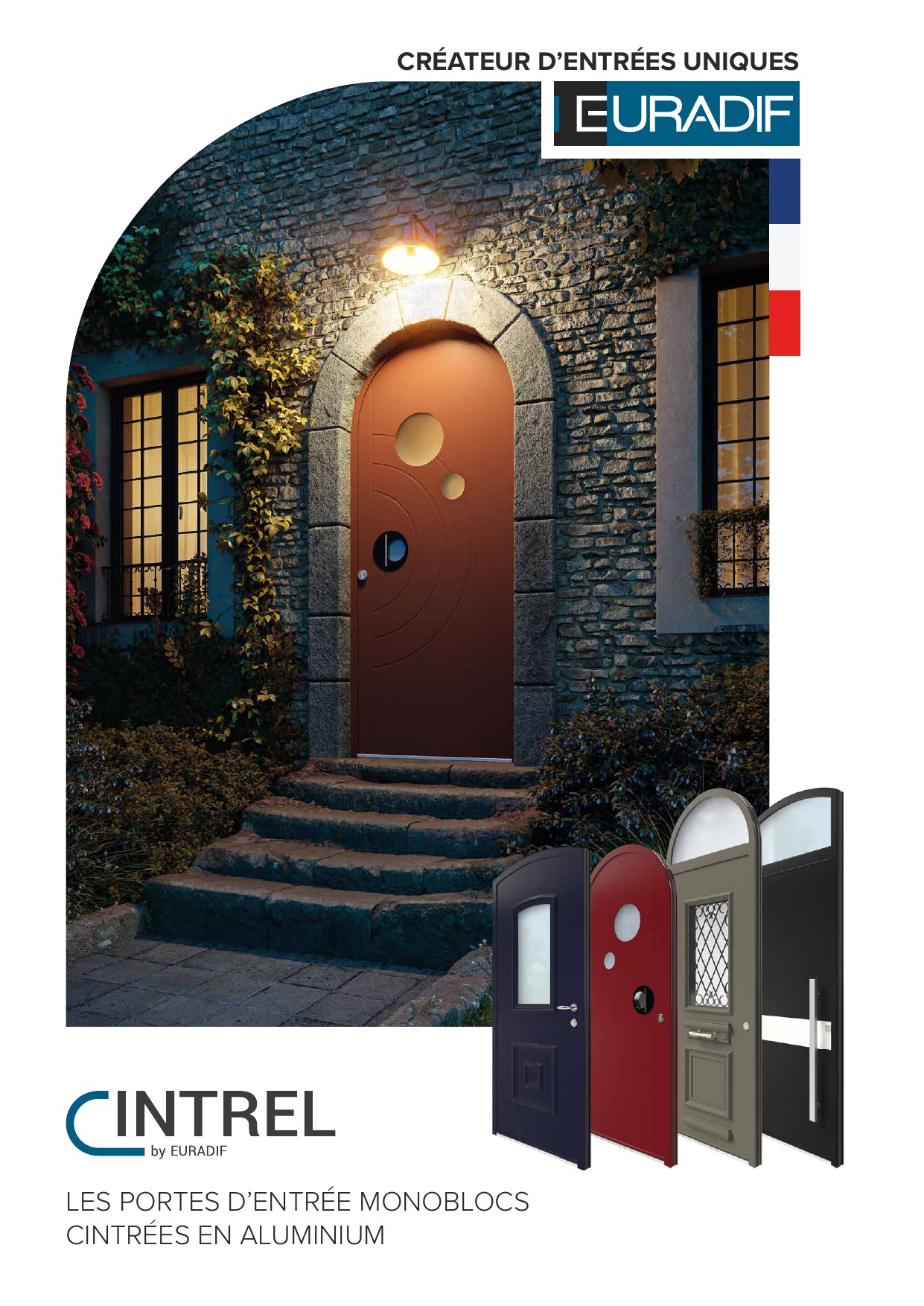 Portes aluminium cintrées
